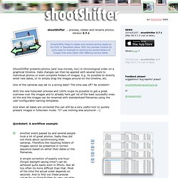 shootShifter 1.1.1 ... redate and rename folders of images on a