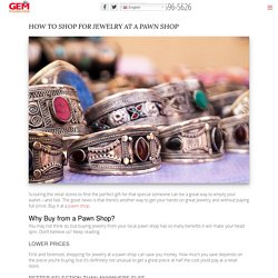 HOW TO SHOP FOR JEWELRY AT A PAWN SHOP