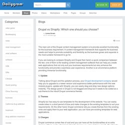 Drupal vs Shopify: Which one should you choose? » Dailygram ... The Business Network