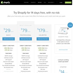 Pricing — Shopify
