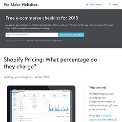 Shopify Pricing: What Percentage Do They Charge?