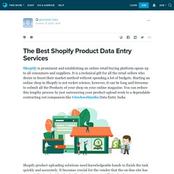 The Best Shopify Product Data Entry Services — LiveJournal