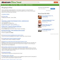 Shopping in China - Where to Shop in China and What to Buy