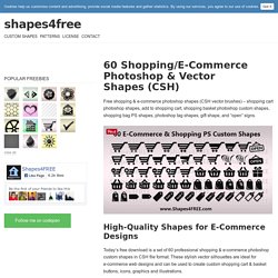 60 Shopping and E-Commerce Photoshop Shapes