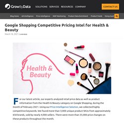 Google Shopping Competitive Pricing Intel for Health & Beauty