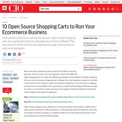 10 Open Source Shopping Carts to Run Your Ecommerce Business