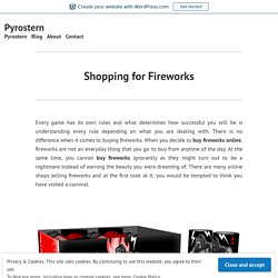 Shopping For Fireworks