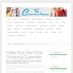 Make Your Own Price Shopping Guarantee