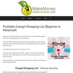 Camgirl Shopping - Best Laptops, Webcam, Lighting & more (Ultimate List)