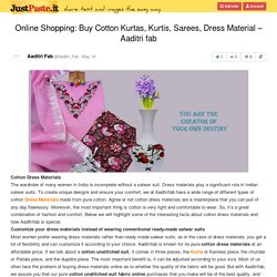 Online Shopping: Buy Cotton Kurtas, Kurtis, Sarees, Dress Material – Aaditri fab