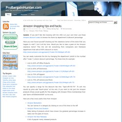 Amazon shopping tips and hacks at ProBargainHunter.com