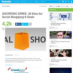 SHOPPING SPREE: 18 Sites for Social Shopping & Deals