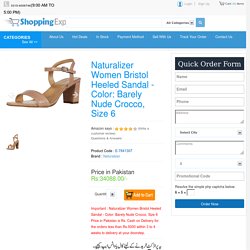 shoppingexpress.pk: Naturalizer Women Bristol Heeled Sandal - Color: Barely Nude Crocco, Size 6