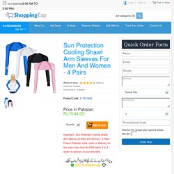 shoppingexpress.pk: Sun Protection Cooling Shawl Arm Sleeves for Men and Women online shopping in Pakistan