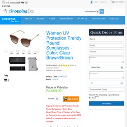 shoppingexpress.pk: Women UV Protection Trendy Round Sunglasses online shopping in Pakistan