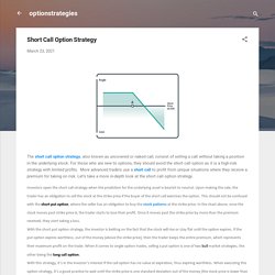 Short Call Option Strategy