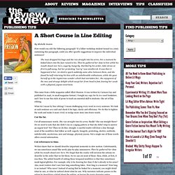 A Short Course in Line Editing