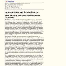 A Short History of Pan-Indianism