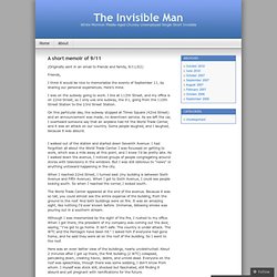 A short memoir of 9/11 « The Invisible Man