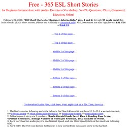 365 Free ESL Short Stories, Exercises, Audio
