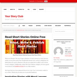 Free Short Stories by Famous Writers to Read