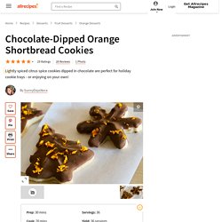 chocolate dipped orange shortbread cookies
