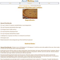 Almond Shortbread Cookies - Joyofbaking.com