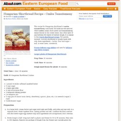 Hungarian Shortbread Recipe - Recipe for Hungarian Shortbread or Omlos Teas