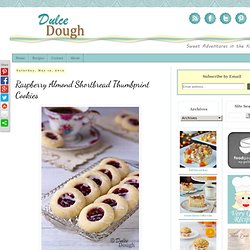 Raspberry Almond Shortbread Thumbprint Cookies