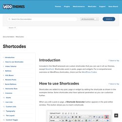 Shortcodes