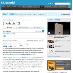 Nulana Shortcuts 1.2 Productivity Software Review | Macworld