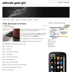 CTRL Shortcuts for Firefox /  ultimate geek girl