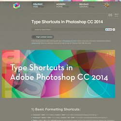 Type Shortcuts in Photoshop CC 2014