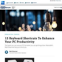 15 Keyboard Shortcuts To Enhance Your PC Productivity