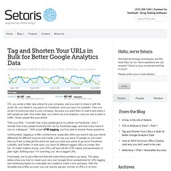 Tag and Shorten Your URLs in Bulk for Better Google Analytics Data - Setaris