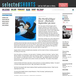 The World of Etgar Keret – Shorts for September 30, 2011