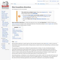 Shot transition detection