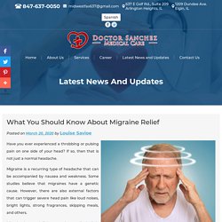 What You Should Know About Migraine Relief