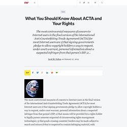 What You Should Know About ACTA and Your Rights