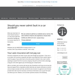 Should you never admit fault in an automobile accident?