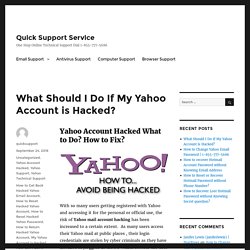 What Should I Do If My Yahoo Account is Hacked?
