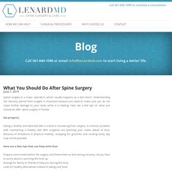 What You Should Do After Spine Surgery