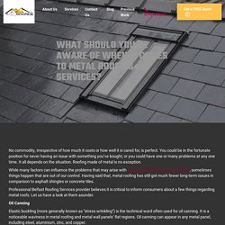 What should you be aware of when it comes to metal roofing services? - GC Roofing