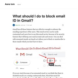 What should I do to block email ID in Gmail?