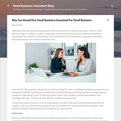 Why You Should Hire Small Business Consultant For Small Business