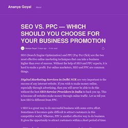 SEO vs. PPC - Which Should You Choose For Your Business Promotion
