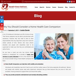 Why You Should Consider a Home Health Care Companion