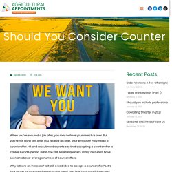 Should you consider counter offers?