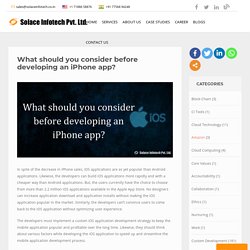 What should you consider before developing an iPhone app?