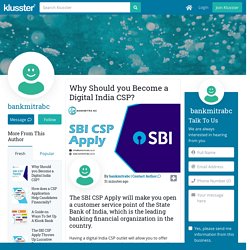 Why Should you Become a Digital India CSP?